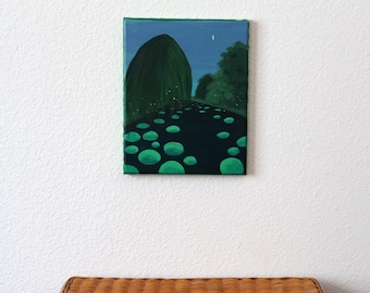 New Orleans, Louisiana Original Acrylic Landscape Water Painting 8x10