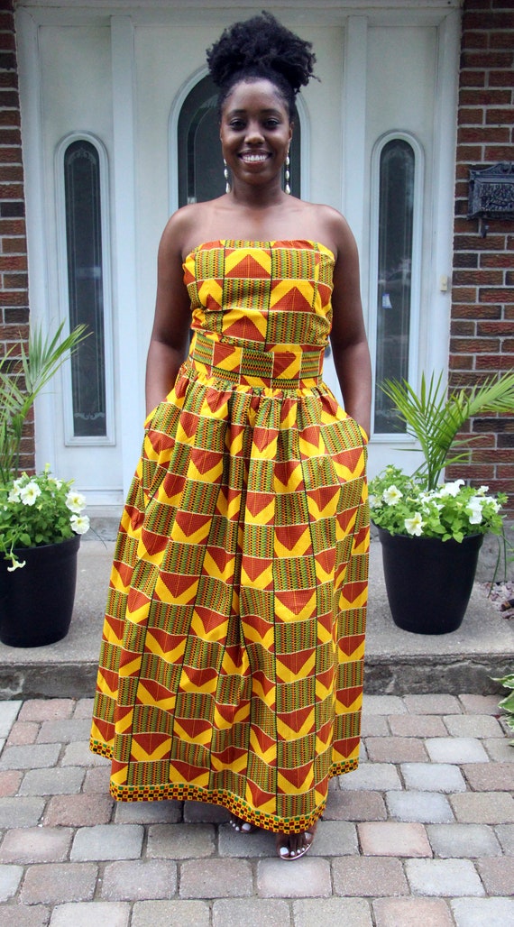red green yellow dress Dress, Dress with Pocket, Long Dress, African Print Dress, Evening Dress, Colorful Dress, Yellow Dress, Orange Dress, Event Dress