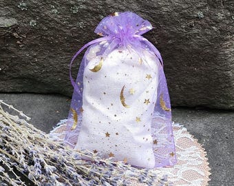 Lavender Drawer Sachet | Muslin & Organza Bags | Midnight Mist