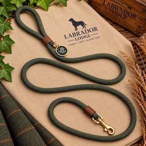 8mm Rope Dog Lead with Clasp – 1.2m Handmade Custom Dog Lead