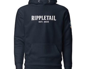 Rippletail Cast with Purpose Left Sleeve Patch Unisex Hoodie