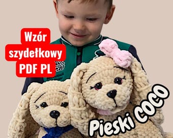Patrón de ganchillo para el perro COCO / Amigurumi de peluche de más de 25 cm / PDF