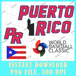 Puerto Rico World Baseball Classic digitaal bestand png, PR-bestand transparant, uitstekend voor sublimatie of overdracht, honkballogo Puerto Rico
