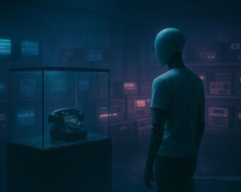 Cyberpunk Museum Print: Dystopian Sci-Fi Wall Art (Digital Download)