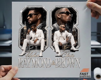 Raymond and Brown Tour 2026 DTF Transfer, R&B Tour , Usher and Chris Brown , RB Shirt Graphic, Sublimation Design