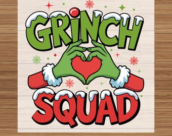 Funny Grinch Squad Christmas Shirt DTF Heat Transfer