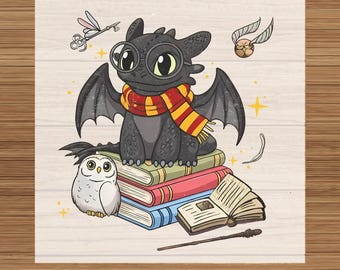 Toothless Vintage DTF Heat Transfer: Epic Universe, How To Train Your Dragon DTF