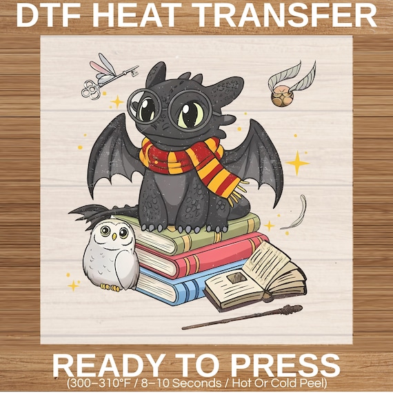 Toothless Vintage DTF Heat Transfer: Epic Universe, How To Train Your Dragon DTF