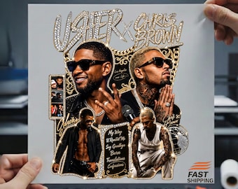R&B Tour Vibes DTF Transfer , Usher Chris Brown Inspired Graphic, Raymond Brown dtf Design, Retro Concert dtf, Music Sublimation dtf