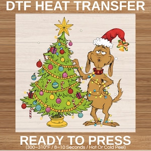 Whimsical Christmas Tree, Max Dog, Whoville Shirt DTF