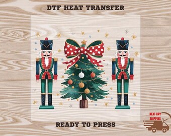 Christmas Watercolor Nutcracker DTF:  Trendy Christmas, Ready to Press, Heat Transfer