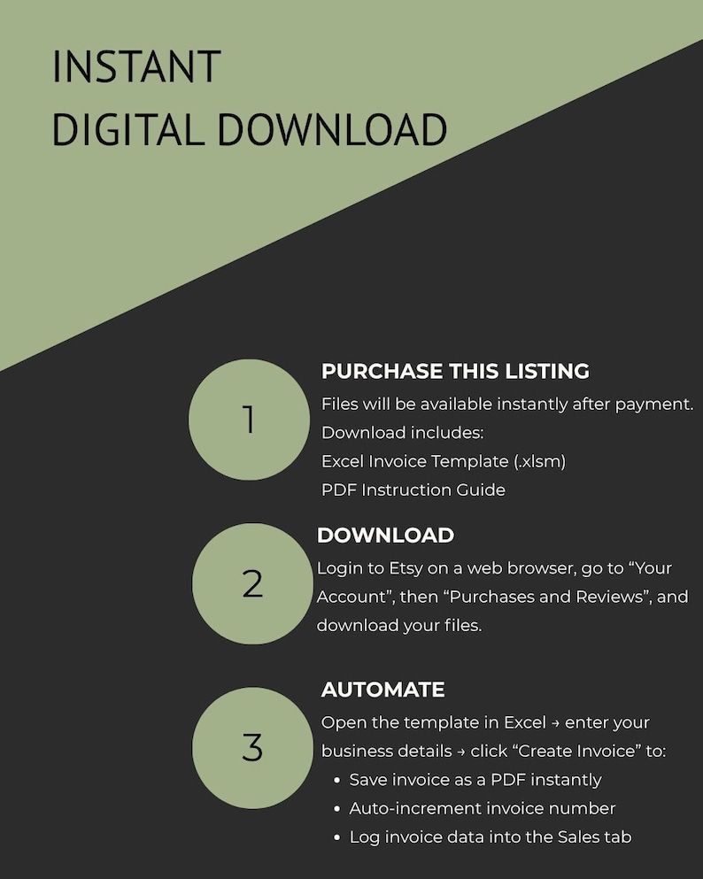 UK Invoice Template: Automated Excel, VAT Ready (PDF Instructions) - Etsy