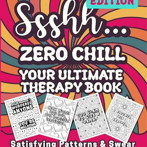 Mom Rage Coloring Pages | Funny Swear Word Stress Relief Book | Printable Women's Therapy image 1