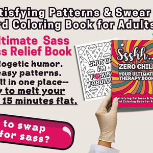 Mom Rage Coloring Pages | Funny Swear Word Stress Relief Book | Printable Women's Therapy image 3
