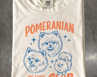 Retro Pomeranian Club T-Shirt: Dog Lover Tee