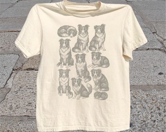 Border Collie T-Shirt: Retro Vintage Herding Dog Graphic Tee