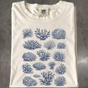Vintage Coral Reef Graphic Tee Coastal Marine Biology Ocean Lover Comfort Colors Shirt