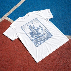 Corgi Shirt: Vintage Wizard Corgi Rider T-Shirt White