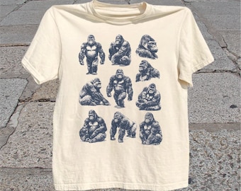 Silverback Gorilla T-Shirt: Retro Vintage Ape Primate Graphic Tee