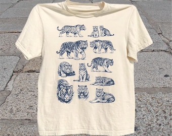 Tiger T-Shirt: Vintage Wildlife Animal Lover Graphic Tee