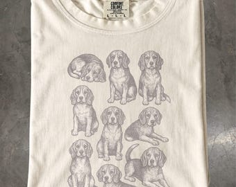 Beagle T-Shirt, Vintage Hound Dog Graphic Tee, Beagle Lover Gift