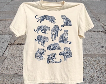 Jaguar T-Shirt: Vintage Big Cat Graphic Tee, Wildlife  Nature Shirt, Animal Lover Gift
