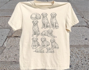 Labrador Retriever T-Shirt: Retro Vintage Dog Graphic Tee