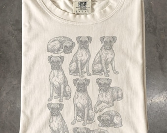 Boxer Dog T-Shirt, Vintage Boxer Graphic Tee, Boxer Lover Gift