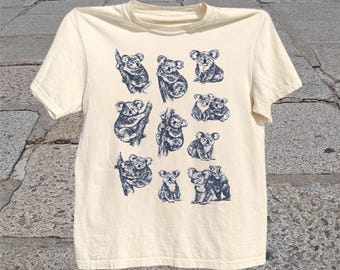 Koala T-Shirt: Vintage Wildlife Animal Lover Graphic Tee