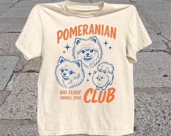 Retro Pomeranian Club T-Shirt: Dog Lover Tee