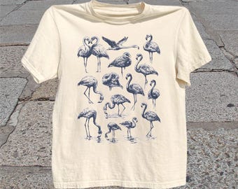 Flamingo T-Shirt: Vintage Tropical Bird Lover Graphic Tee