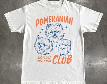 Retro Pomeranian Club T-Shirt: Dog Lover Tee