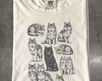 Wolf T-Shirt: Vintage Wildlife Graphic Tee, Forest Animal Shirt