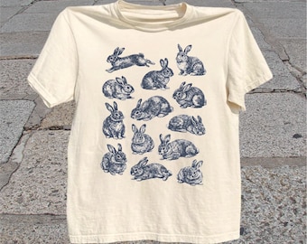 Rabbit T-Shirt: Vintage Bunny Animal Lover Graphic Tee