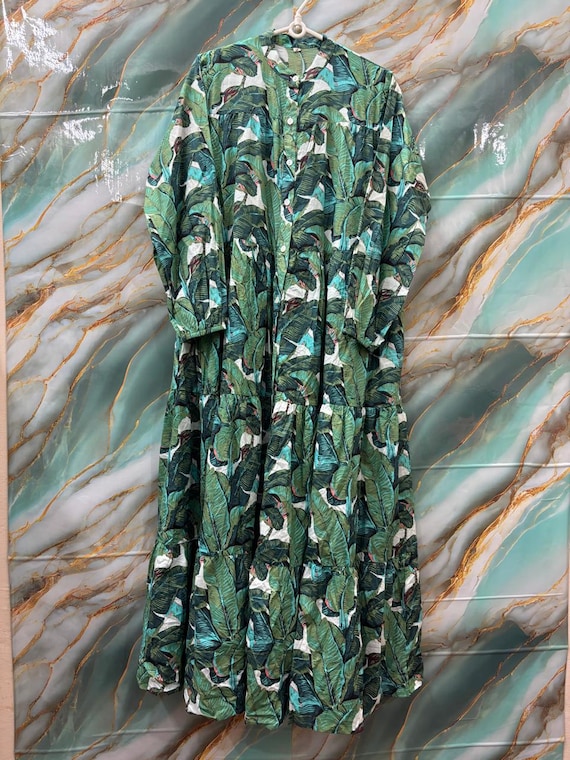 Handcrafted Cotton Maxi Dress | Green Floral Block Printed Dress, Boho Style - Etsy Israel Handcrafted Cotton Maxi Dress | Green Floral Block Printed Dress, Boho Style - Etsy Israel