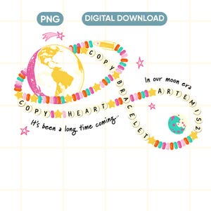 Copy Heart Copy Bracelet PNG, Space Quote Cut File Cricut Sublimation Download, Cricut Sublimation, Dtf Print, Lunar Minimal Space Design
