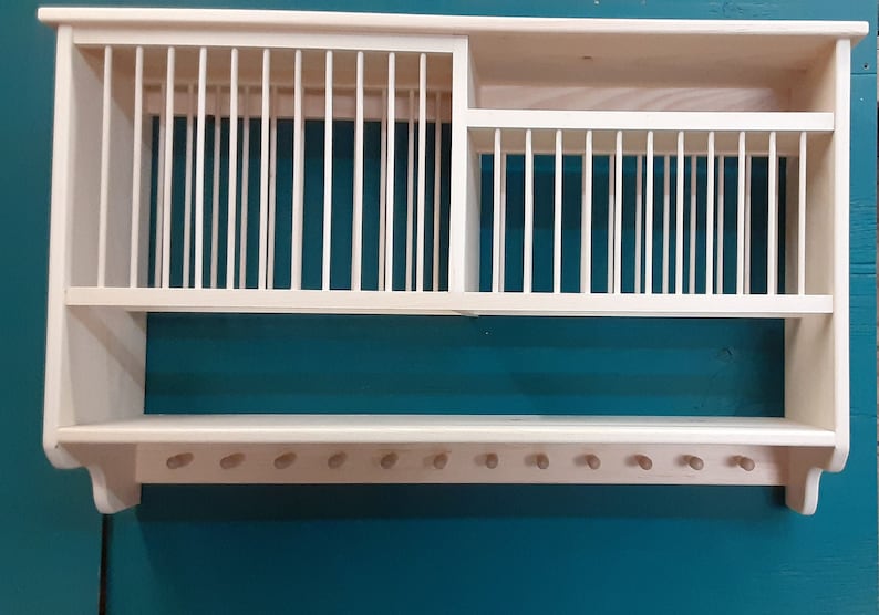 Shaker Peg Kitchen Window Plate Rack Shelf Wood Dish Etsy