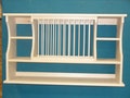NEW Deluxe split shelf cabinet wall counter wood plate dish rack mugs glasses spice