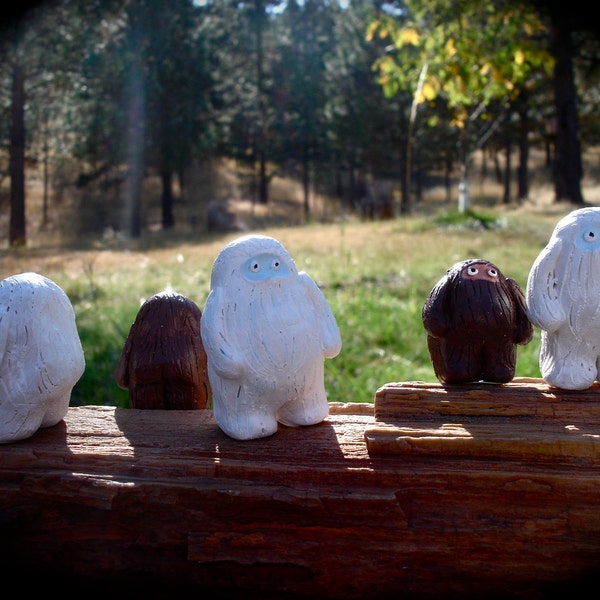 Teeny Tiny Yeti and Sasquatch Figurine