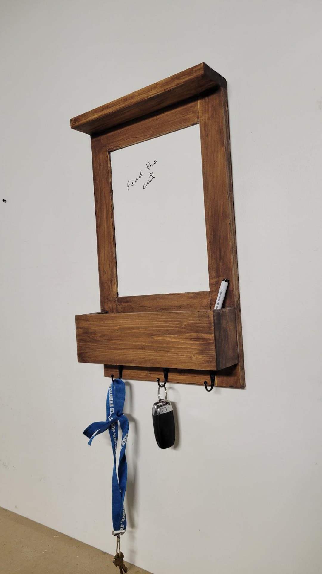 Entryway White Board Key Holder - Etsy