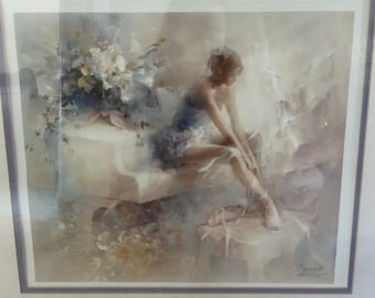 Signed ‘Melodies Canvas’ Ballerina Art Print