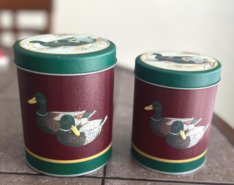 Vintage Nesting Mallard Duck Canisters