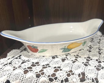 Vintage Pfaltzgraff “Summer Garden” Au Gratin Casserole Dish