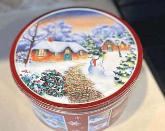 Vintage Christmas Kelsen Danish Butter Cookies Collectible Tin