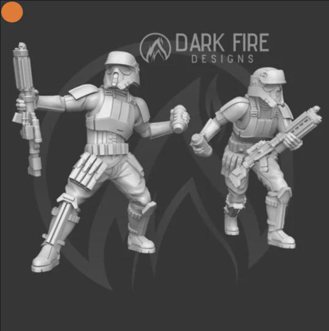Tropical Grenadier Team - (2x Models) - Sized for SW Legion Scale ...