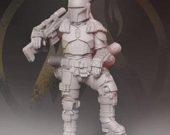 THE SLAYER - Mando - (1x) - dimensionato per la scala SW Legion - 32 mm / Darkfire