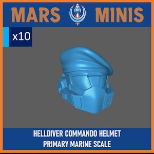 Helldiver-Kommandohelm – Helldivers – (10 Stück) – Größe für Primär-Marines – 32 mm