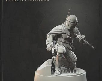 THE STALKER - Mando - (1x) - dimensionato per la scala SW Shatterpoint - 40 mm / Fuoco Oscuro