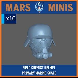 Helldiver veldchemicushelm - Helldivers - (10 stuks) - maat voor gewone mariniers - 32 mm