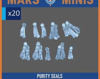 PURITY SEALS - Bits - (20x) - sized for SM Primary Marines - 28mm